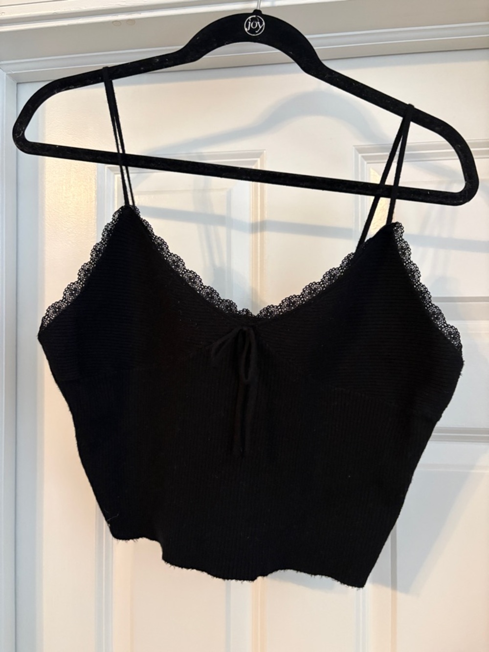 PacSun LA Hearts Crop Lace Sweater Top Women’s Large Whimsigoth Party - Picture 2 of 5